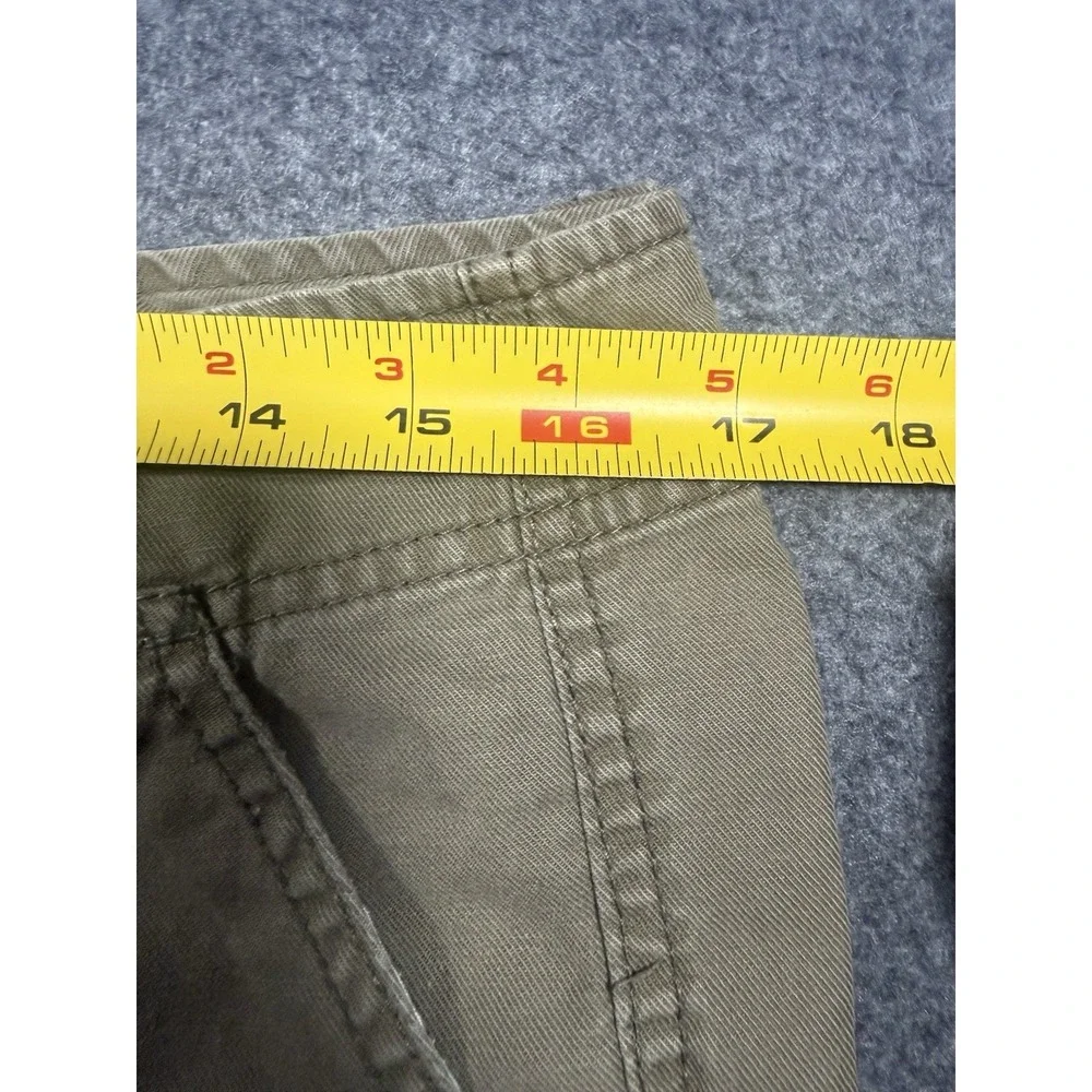 Calvin Klein Jeans Women's Beige Cotton-Linen Blend Drawstring Capri  Size 10